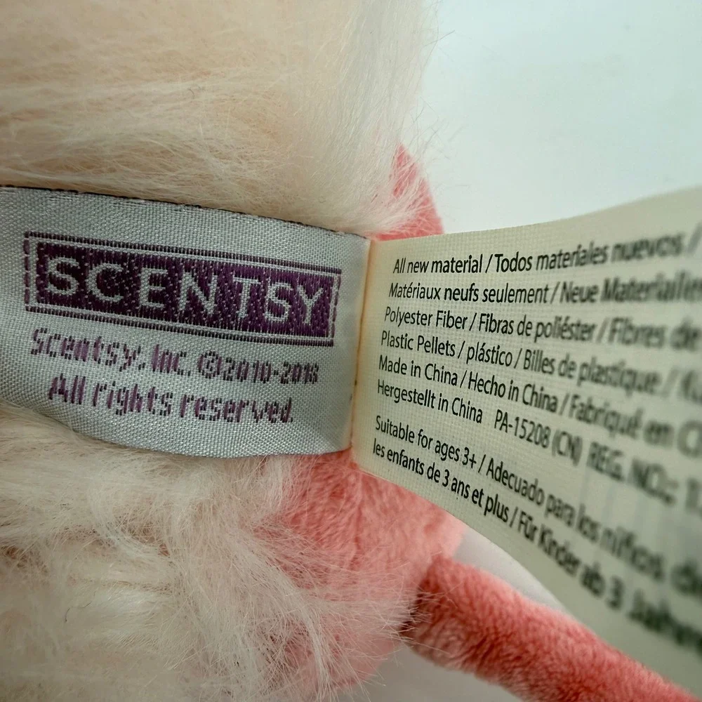 Scentsy Buddy Clip Farah Flamingo Pink Fluffy Plush Backpack Charm Scented